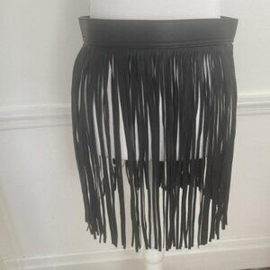 Black Fringe Skirt